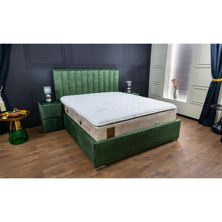 Pat Klaus 2 Verde, 180 x 200 cm, cu somiera rabatabila