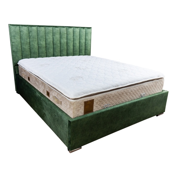 Pat Klaus 2 Verde, 140 x 200 cm, cu somiera metal