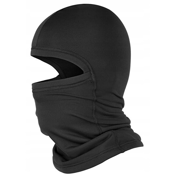 Термоактивна изолирана балаклава, унисекс, мотоциклетна ски балаклава, Zagano, черна, L/XL
