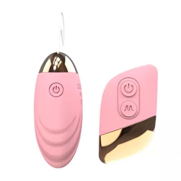 Vibrator Bullet pentru femei, jucarii portabile pentru adulti, silicon + ABS, roz, vibratii cu 10 frecvente