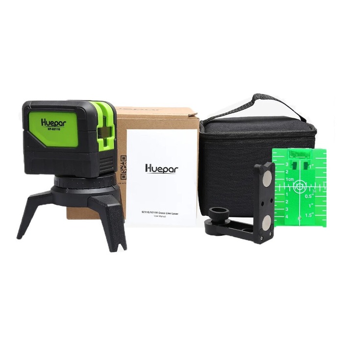 Nivel laser, Huepar, 9211G, Verde