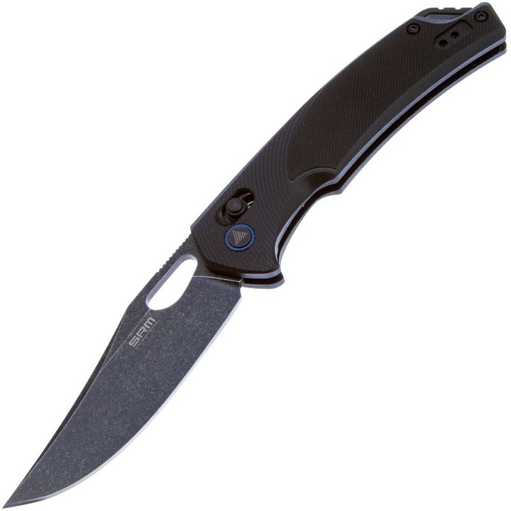 Összecsukható kés, SRM, 9201-GB, G10 nyél, D2 acél, fekete