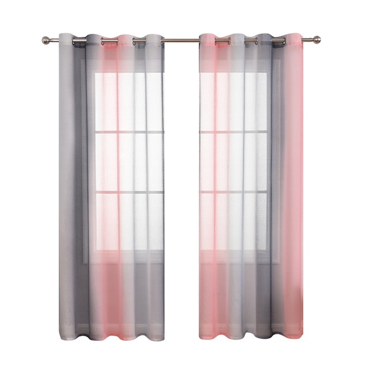 Прозрачно перде Ombre 100х200см 3 цвята