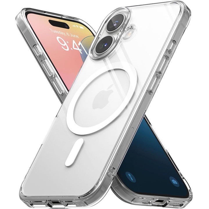 Husa de protectie, MagSafe, Compatibil cu iPhone 16 Plus, Transparent