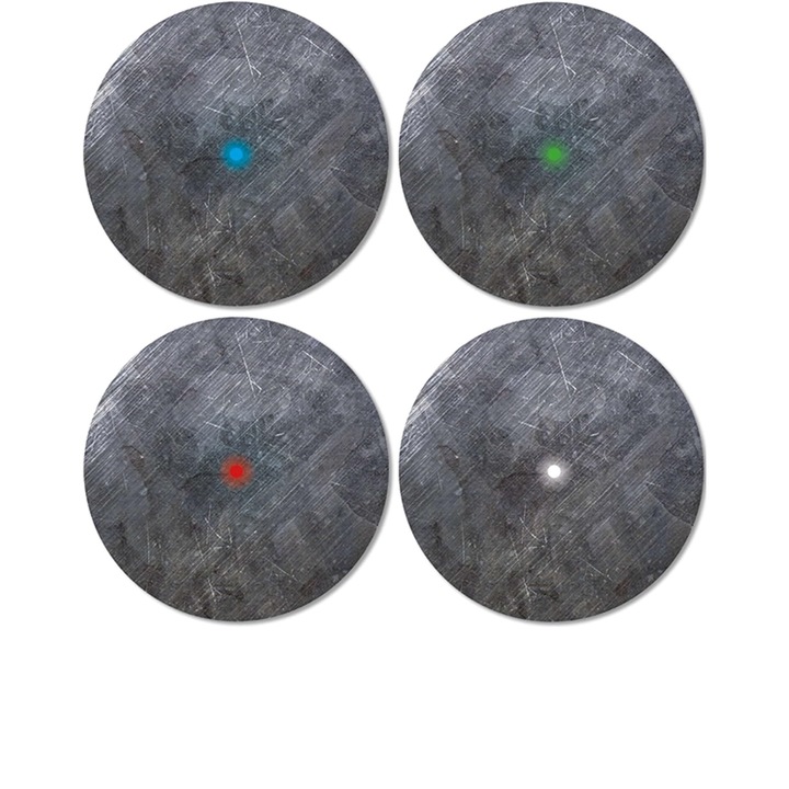 4 db LED pohártartó készlet, Satislight, Scratch Design, kerek, 9 cm