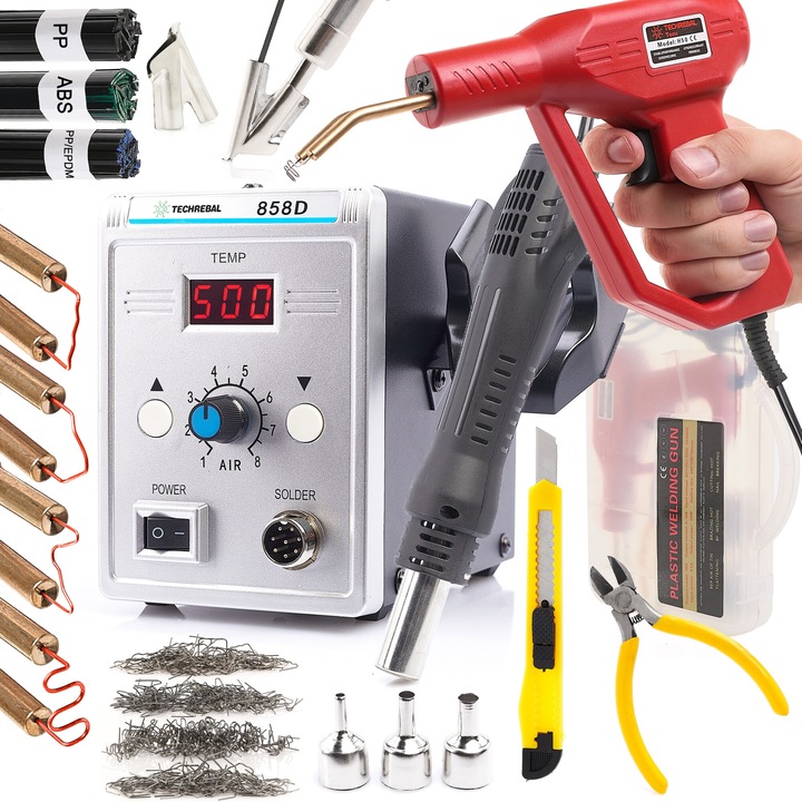 Станция за запояване, TECHREBAL, 858D, 700W, 100-500C, многоцветна