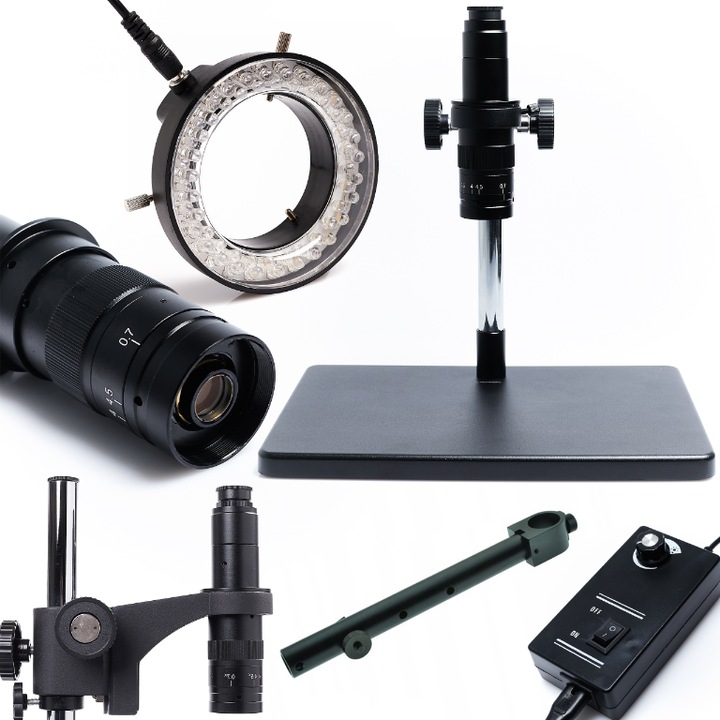 Microscop digital 10A, iluminare LED 56x, suport pentru display, 7-45x, 100x200mm