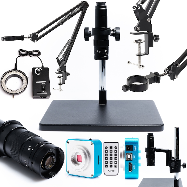 Цифров микроскоп 10A, Techrebal, LED осветяване 56x, камера 16MP FULLHD&4K