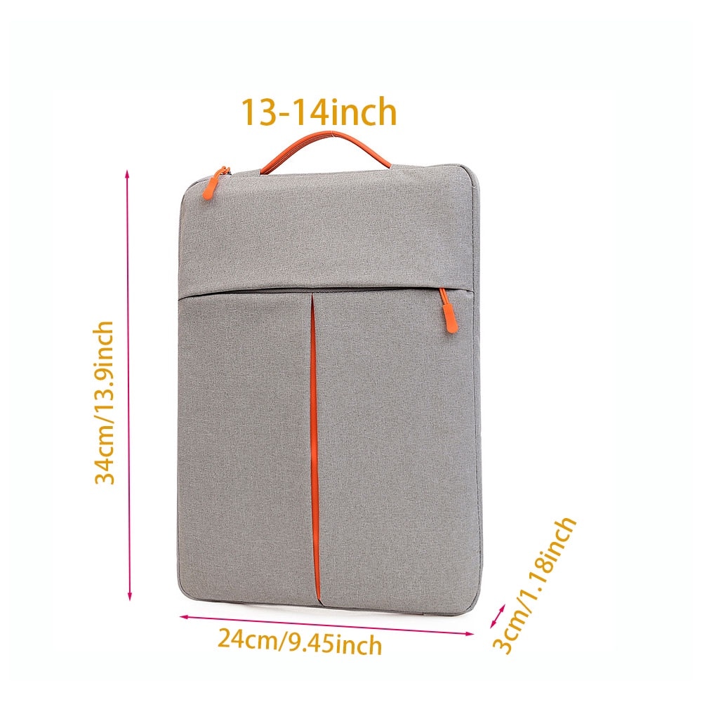 Geanta laptop, Ejiajia, 34x24x3cm, impermeabila, rezistenta la zgarieturi, gri