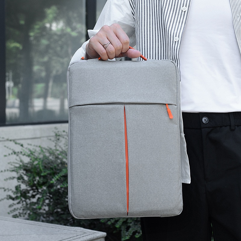 Geanta laptop, Ejiajia, 34x24x3cm, impermeabila, rezistenta la zgarieturi, gri