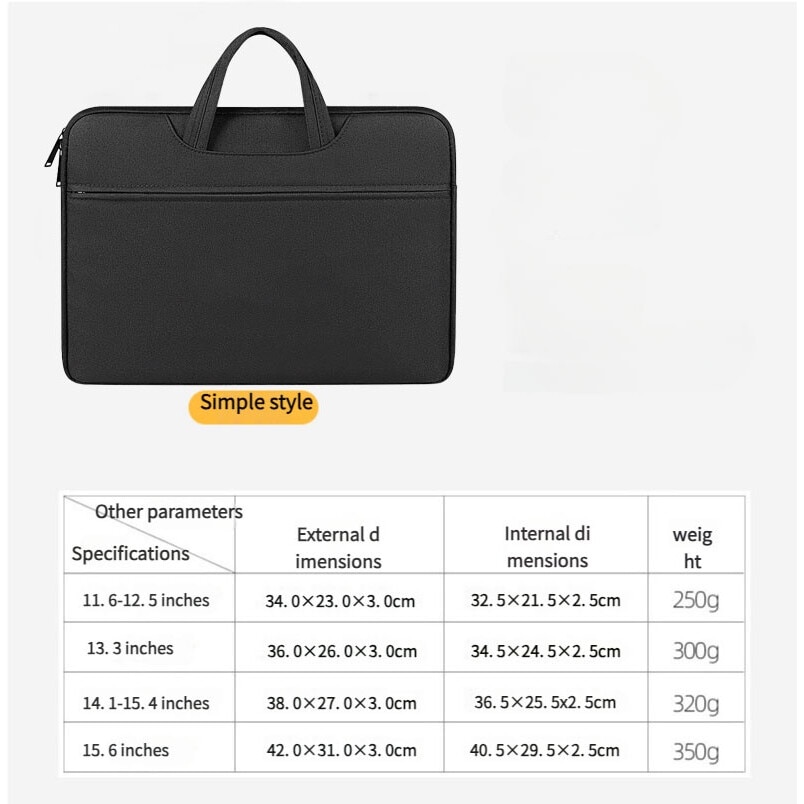 Geanta laptop, 13.3"/14", poliester, impermeabil, negru, 35.5x27x3cm