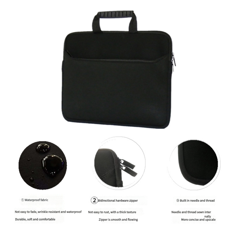 Husa laptop, 15.6", neopren, impermeabil, rezistent la zgarieturi, neagra, 40x30.5x2cm