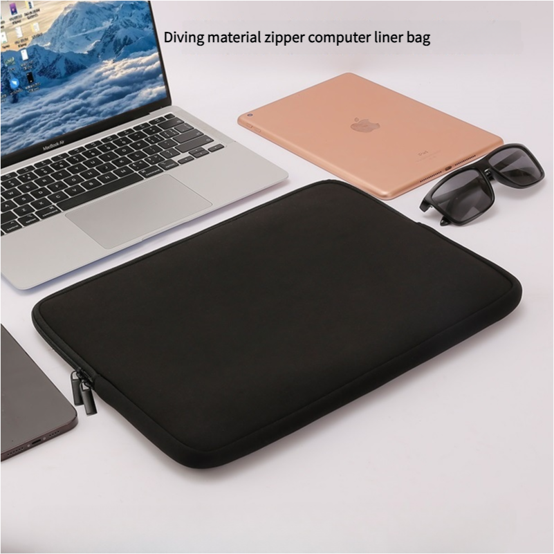 Husa laptop, 15.6", neopren, impermeabil, rezistent la zgarieturi, neagra, 40x30.5x2cm