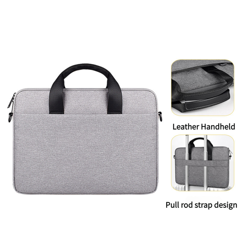 Geanta laptop, 42x30x3cm, compartiment pentru laptop 38x26x2inch, poliester, impermeabil, gri