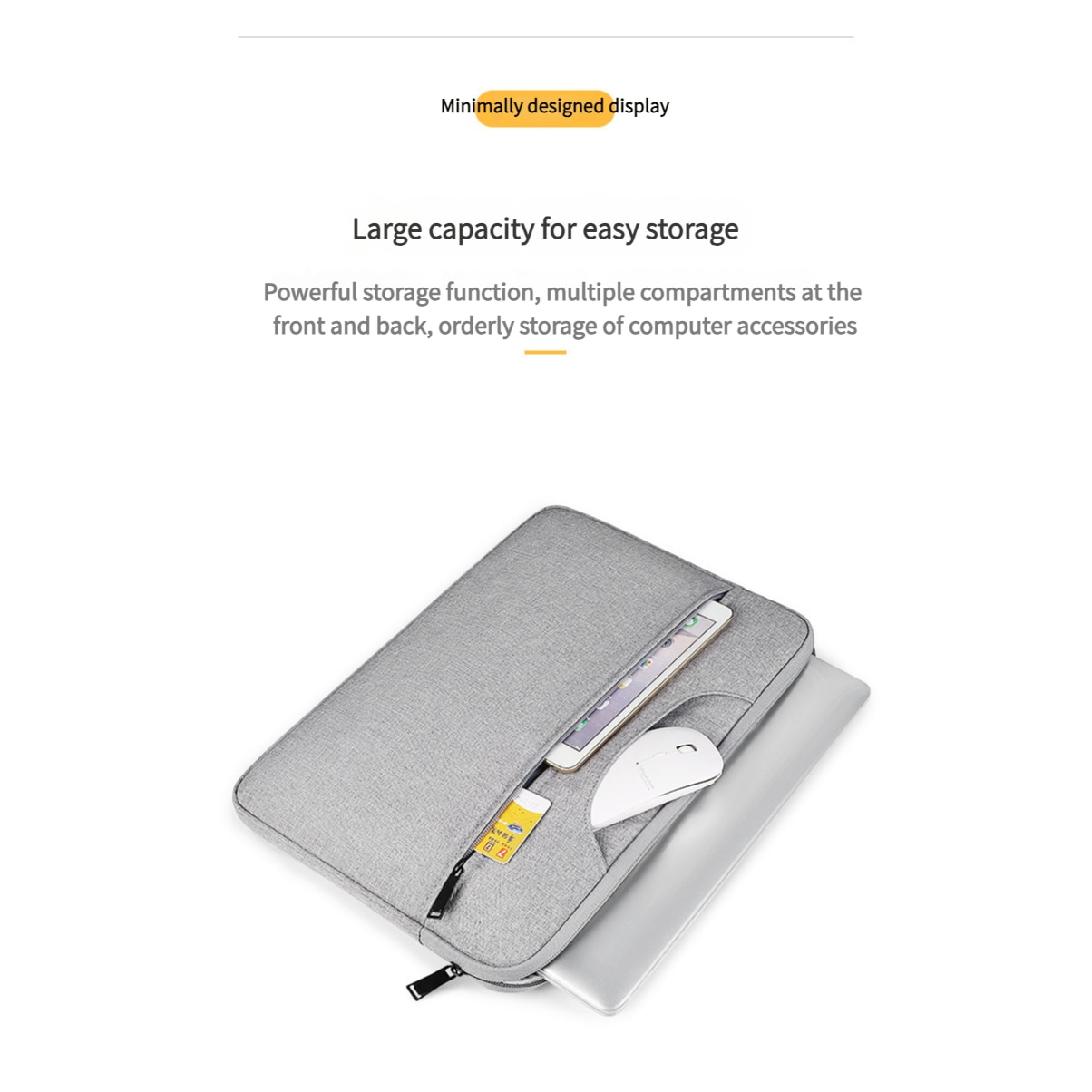 Geanta laptop, 42x30x3cm, compartiment pentru laptop 38x26x2inch, poliester, impermeabil, gri