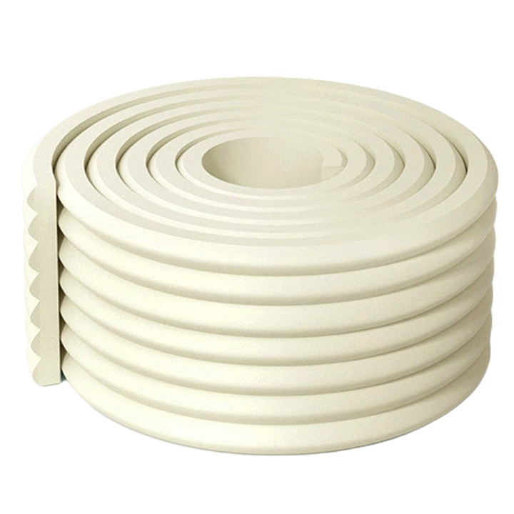 Защита на ръбове QttvbTna, NBR пяна, 200x8x0.8cm, бежов