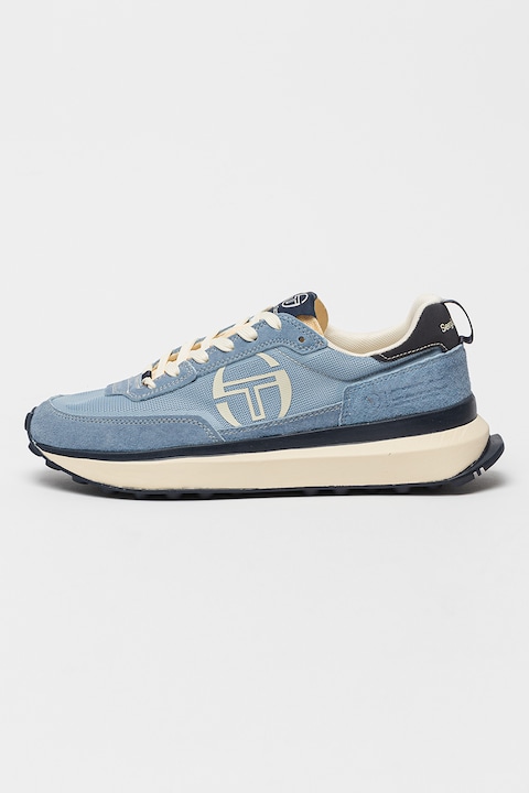 Sergio Tacchini, 70's Racer sneaker nyersbőr betétekkel, Pasztellkék/Sötétkék/Krémszín, 42