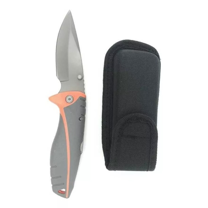 Bear Grylls kézi nyitókés, kempingezéshez, fekete textil huzattal, 24 cm