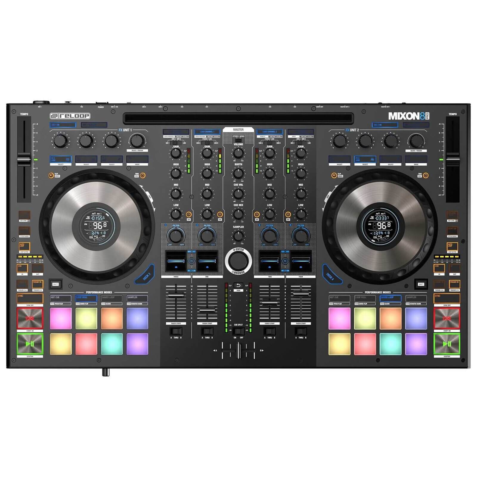 Reloop Mixon 8 Pro 4-канален DJ контролер - eMAG.bg