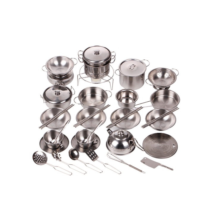 Gyerek konyhai szett, 16 darabos, biztonságos kialakítás, környezetbarát anyag, többszínű