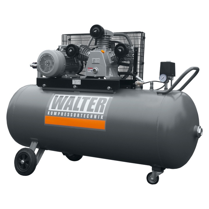 Бутален компресор WALTER WK 550-4.0/270, 10 bar, 3 цилиндъра, 270 литра, 1620x490x1060 mm