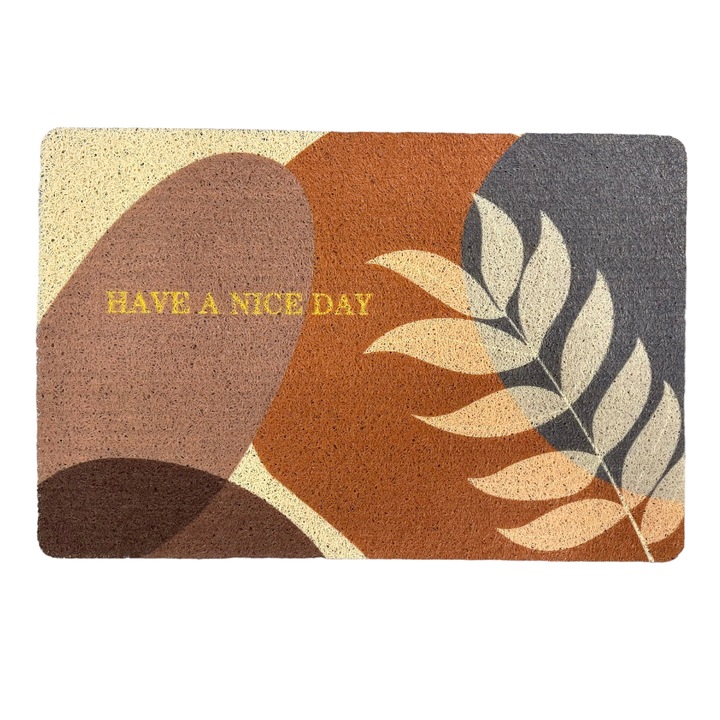 Bejárati szőnyeg, csúszásmentes és foltmentes, Spagetti Kellemes Napot 60x40 cm