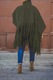 Poncho dama Cozevdnt, Poliester, Verde, XL INTL