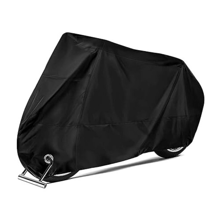 Husa moto, 245x105x125cm, XL, Husa de exterior pentru motocicleta, impermeabila, Rezistent la praf, Negru
