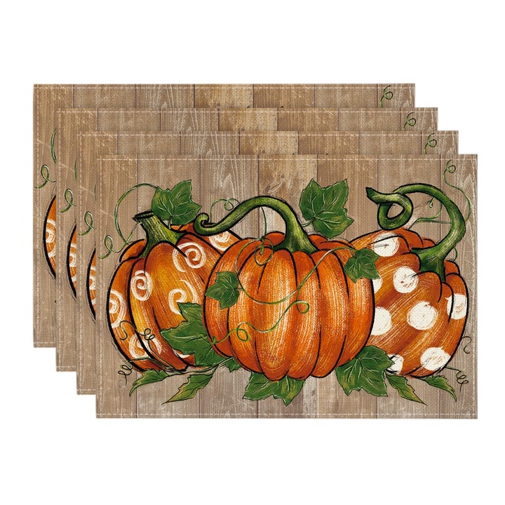 Set de 4 servete de masa, Pumpkins Vine, 30x45cm, in, Multicolor