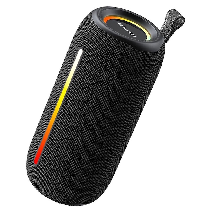 Boxa Activa Portabila Bluetooth, Soundvox™ LT-806, USB, TF/SD Card, Aux, Radio FM, Microfon, Lumini, Neagra