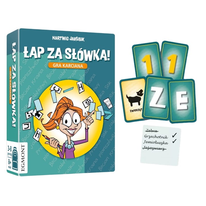 Kártyajáték, Egmont, Łap za Słówka, Közösségi játék 8+ 3-8 játékos számára, román nyelvű