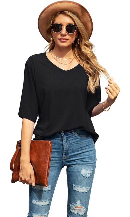 Tricou dama, JeiibrZui, Poliester, Negru, 2XL