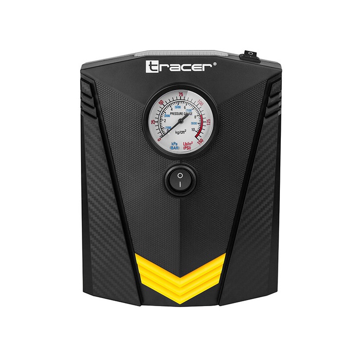 Compresor, Tracer RES-02ML, 100 W, 25 l/min, 150 PSI (10 bar), Negru