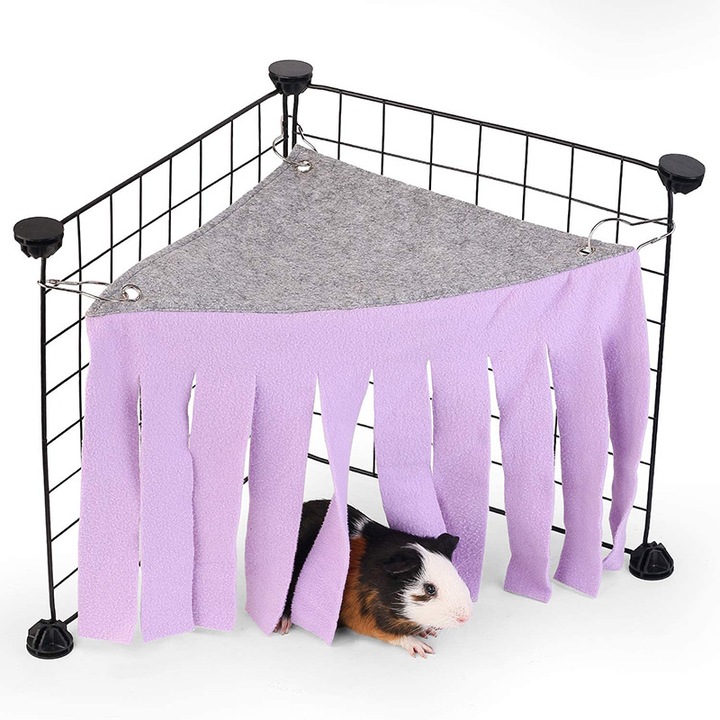 Culcus pentru animale mici, Cozevdnt, violet, 45 x 27 cm, set 2 bucati cu 6 carlige