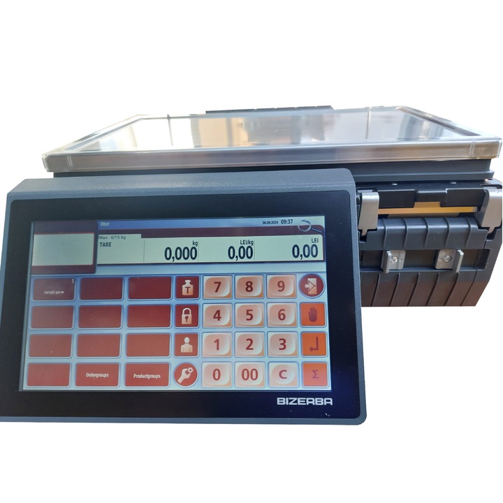 Cantar Bizerba pentru comert, carmangerie, Magazine alimentare, de bricolaj, catering, cu imprimanta de etichete, model Bizrba XC100