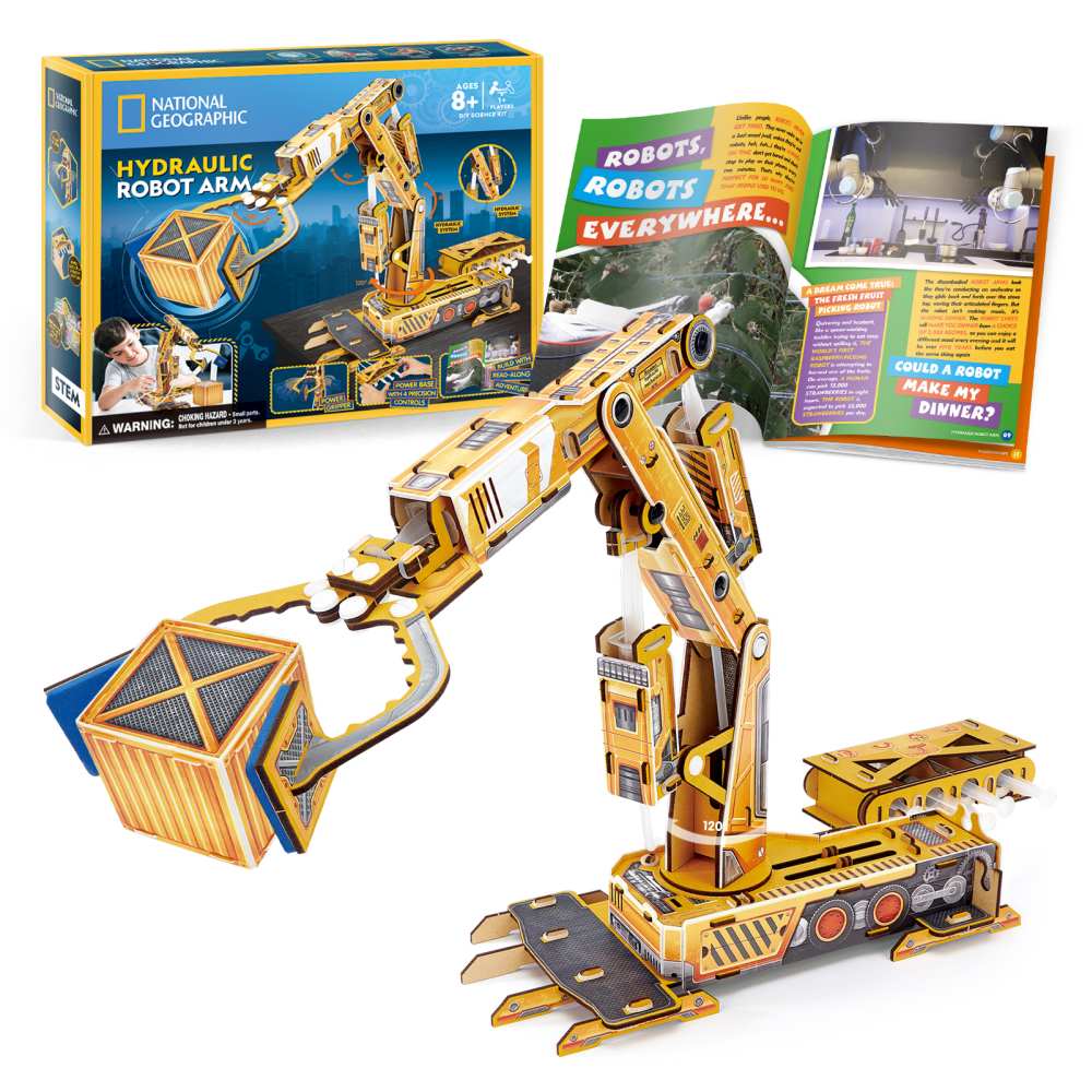Puzzle 3D Cubic Fun - National Geographic, Brat robotic hidraulic
