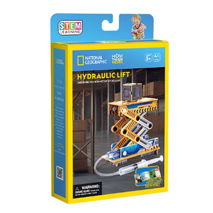 Пъзел 3D Cubic Fun - National Geographic, Хидравличен асансьор, 49 части