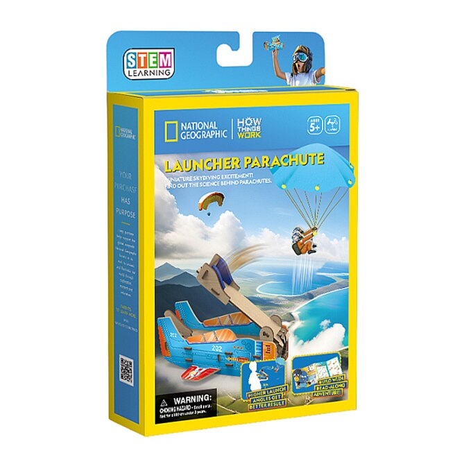 Puzzle 3D Cubic Fun - National Geographic, Lansator de parasute, 48 piese
