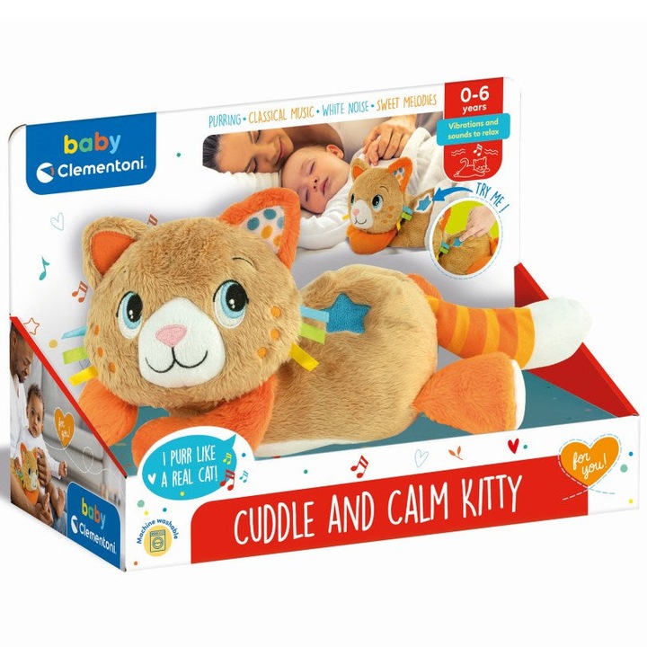 Интерактивна играчка Baby Clementoni - Мъркащо коте