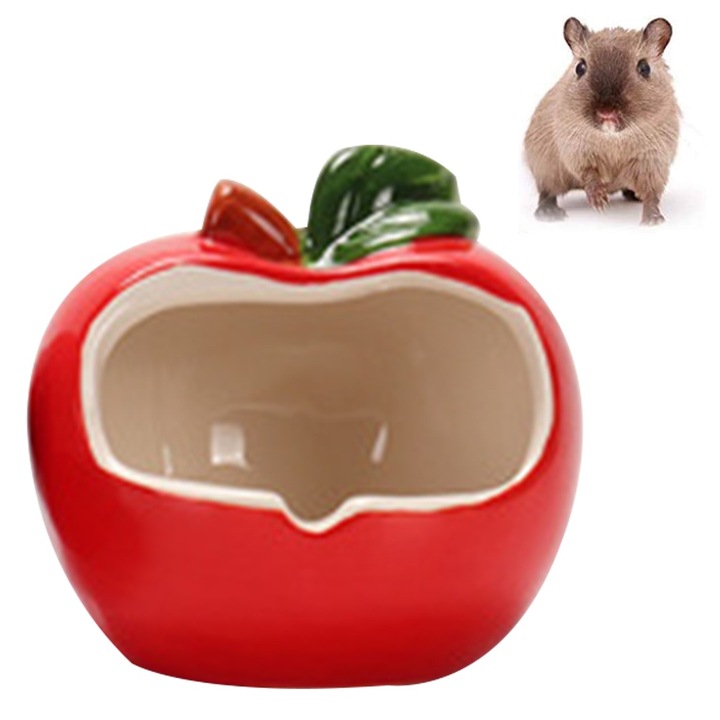 Casuta pentru hamsteri, Cozevdnt, ceramica, 10.5 x 10.5 x 10 cm, multicolor