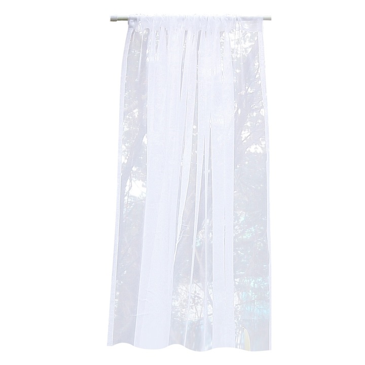 Perdea scurta, Poliester, 130x150cm, Alb