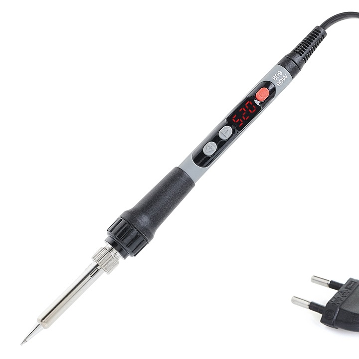 Techrebal forrasztópisztoly, 90W, LCD kijelző, 180-520°C, 23,5x2cm