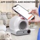 Litiera automata pentru pisici AMYMAT sistem Auto Curatare, Sterilizare Automata UV, Senzori Ambientali Deep-Clean, aplicatie mobila Tuya, 9L, Alba