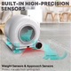 Litiera automata pentru pisici AMYMAT sistem Auto Curatare, Sterilizare Automata UV, Senzori Ambientali Deep-Clean, aplicatie mobila Tuya, 9L, Alba