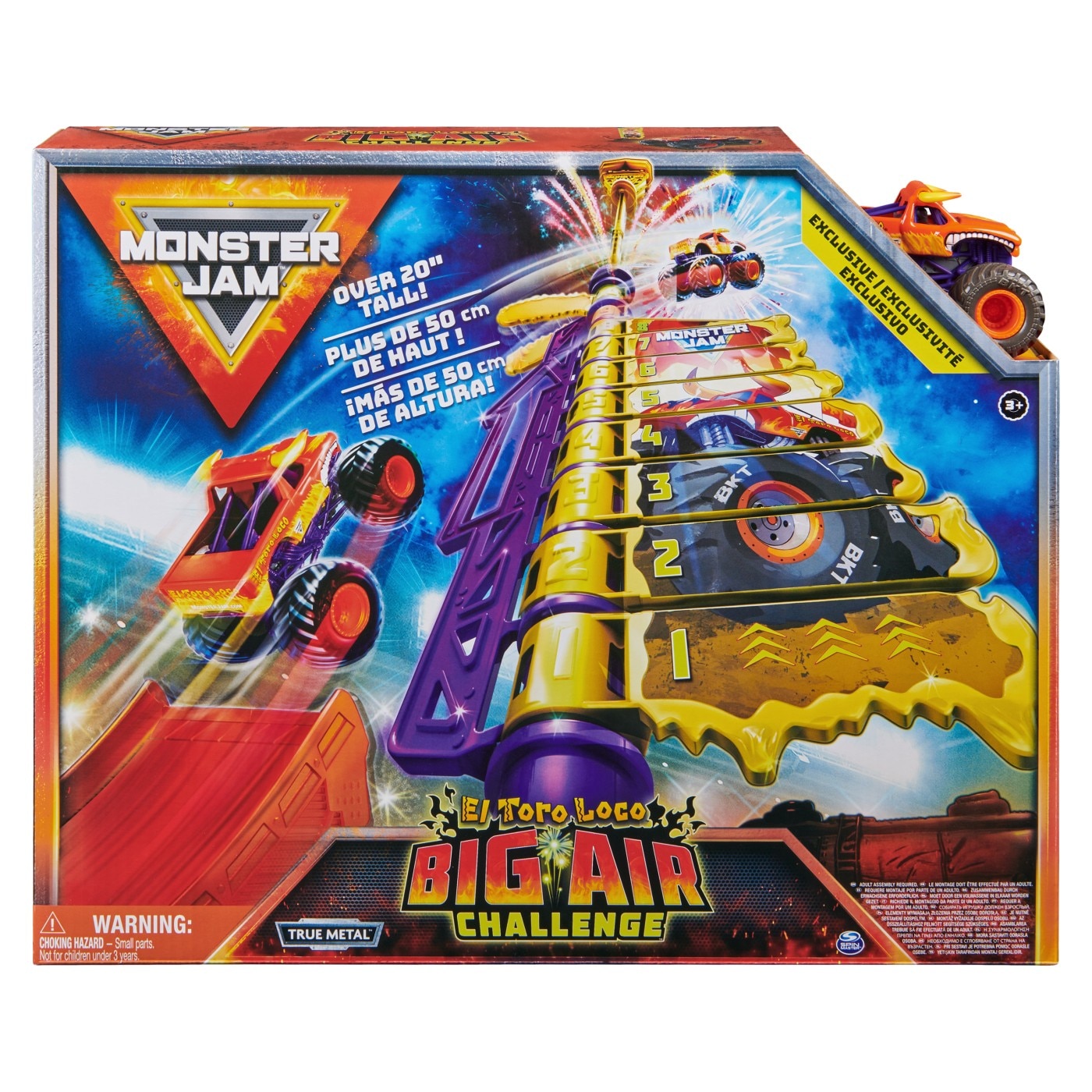 Set de joaca Monster Jam - Big Air Challenge, El Toro Loco, scara 1:64
