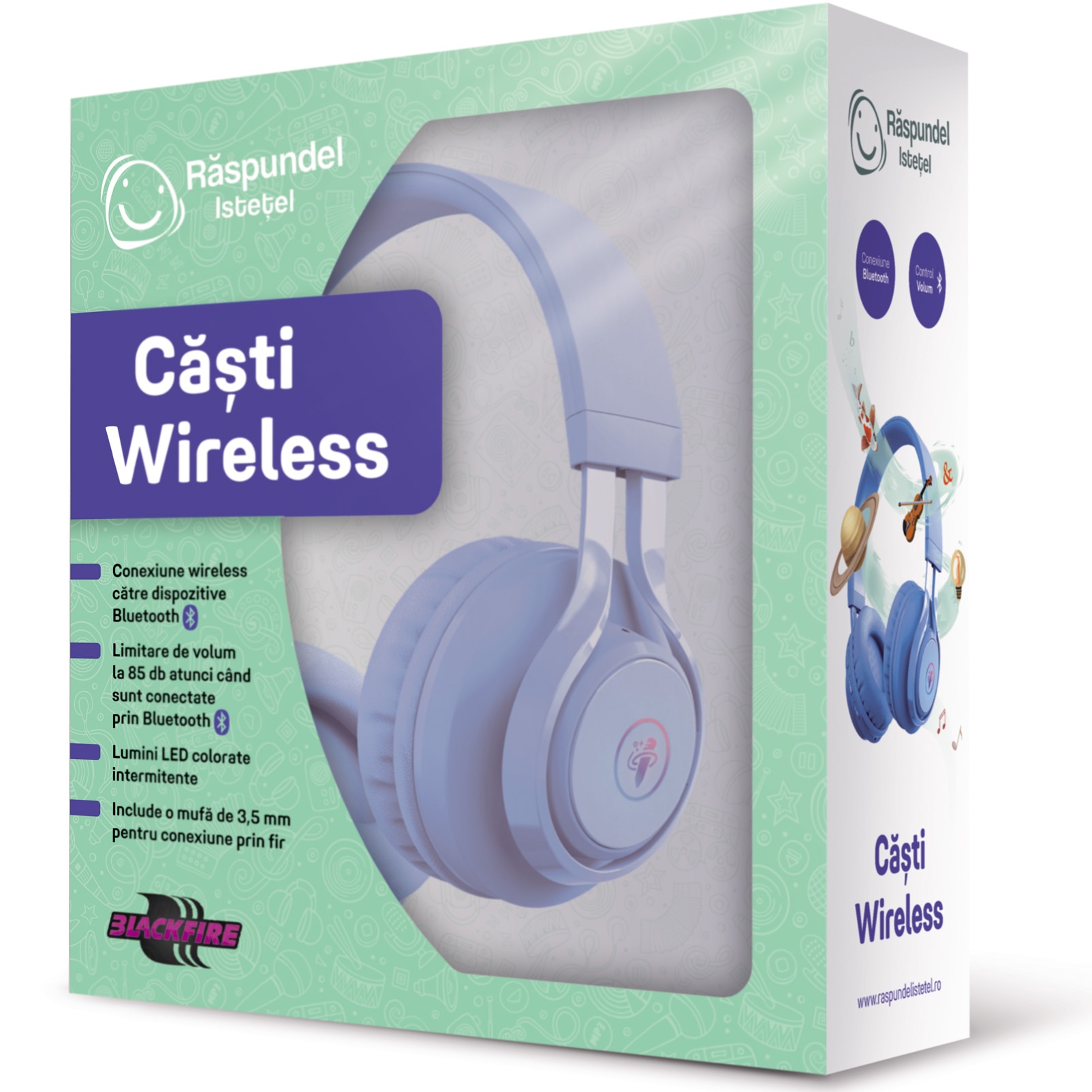 Casti wireless Raspundel Istetel, albastru