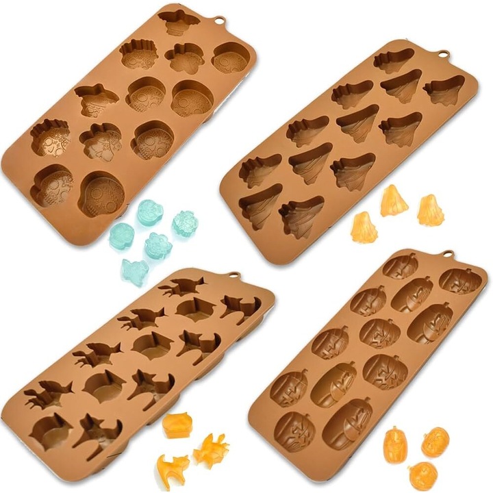 Set 4 matrite de Halloween, Silicon, Maro
