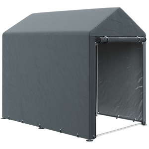 Casuta de gradina Outsunny, rezistenta UV, metal/polietilena, 120x179x165cm, gri