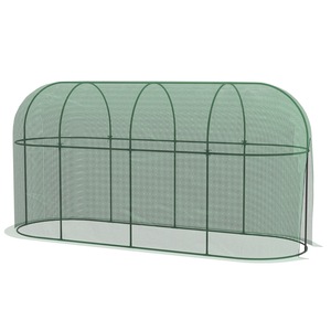 Sera Outsunny, otel/polietilena, usa cu fermoar, verde, 300x100x150cm