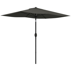 Umbrela de gradina dreptunghiulara 2x3 m, cu deschidere manuala, inclinabila, gri